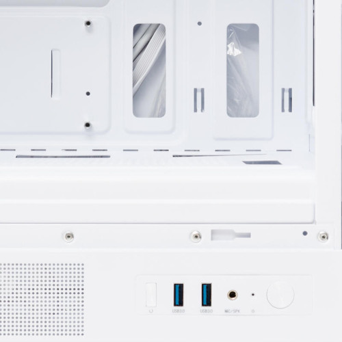 Корпус без блока питания/ HSPD M310, Mesh Mini-tower, White, TG, 0.4 SPCC, 3x120mm ARGB mATX, mITX 180/280/160mm 1x2.5