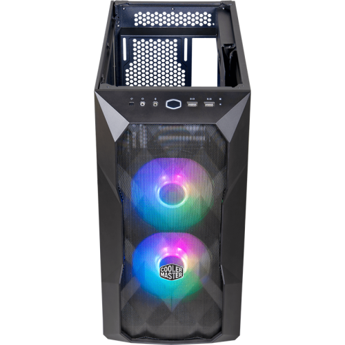 Корпус без блока питания/ Cooler Master MasterCase TD300 Mesh, USB3.0x2, 2x120ARGBFans, Black, mATX, w/o PSU