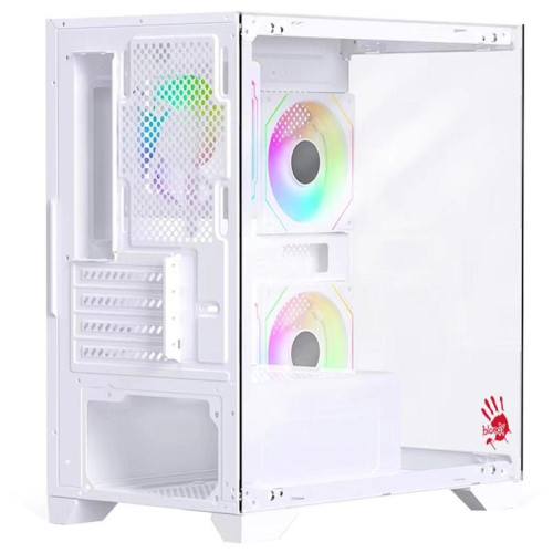 Корпус Bloody BD-CC103F белый без БП mATX 7x120mm 1xUSB2.0 1xUSB3.0 audio bott PSU