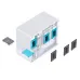 Корпус без блока питания/ Case JONSBO D32 PRO, Mini-Tower, TG, no fan, 2xUSB-A 3.2 + 1xUSB-C 3.2, mATX, mDTX, mITX White