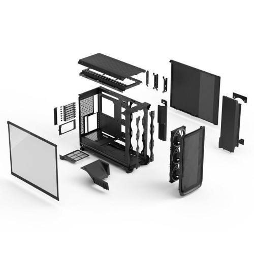 Корпус ПК без блока питания/ Case Fractal Design Meshify 3 XL RGB TG Light Tint, Full-Tower, 3x140mm ARGB, 2xUSB-A 3.2 + 1xUSB 3.2 Type-C SSI-EEB, SSI-CEB, E-ATX, ATX, mATX, mITX, Black