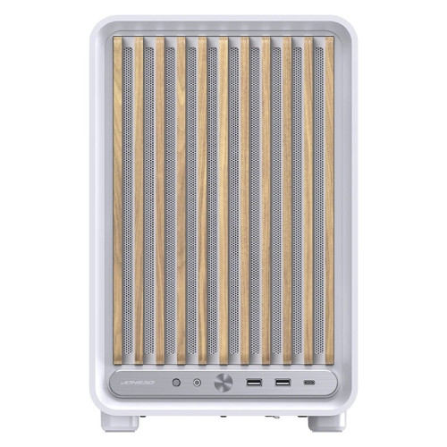 Корпус без блока питания/ Case JONSBO D33 WOOD, Mini-Tower, TG, no fan, 2xUSB-A 3.0 + 1xUSB-C 3.2, mATX, mITX White Корпус без блока питания/ Case JONSBO D33 WOOD, Mini-Tower, TG, no fan, 2xUSB-A 3.0 + 1xUSB-C 3.2, mATX, mITX White