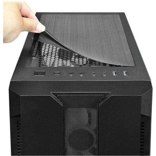 Корпус Chieftec Hunter черный ATX 4x120mm 4x140mm 2xUSB3.1 audio bott PSU [GS-01B-OP]
