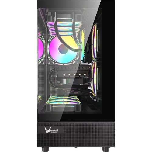 Корпус Formula Crystal Z8 FLOE черный ATX 3x120mm 5x140mm 1xUSB2.0 1xUSB3.0 1xUSB3.1 audio bott PSU [CRYSTAL Z8 B FLOE]