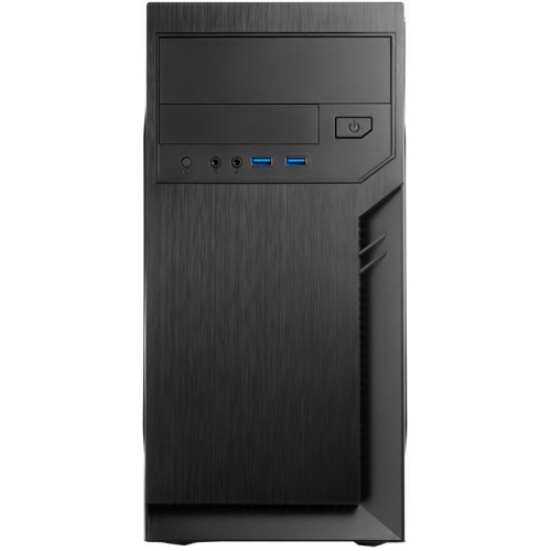 Корпус без блока питания/ Case Foxline FL-702, mATX, 1x5.25EXT, 1x3.5EXT, 2x3.5INT, 2xUSB3.0, HDA, no FAN, no PSU, no pwr cord