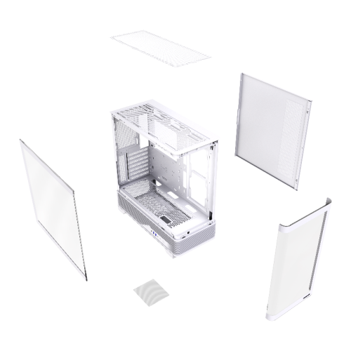Корпус без блока питания/ Case HSPD F560, Mid Tower, White, TG, 0.6 SPCC, no fans ATX, mATX, mITX 165/410/180mm 2x2.5 Корпус без блока питания/ Case HSPD F560, Mid Tower, White, TG, 0.6 SPCC, no fans ATX, mATX, mITX 165/410/180mm 2x2.5