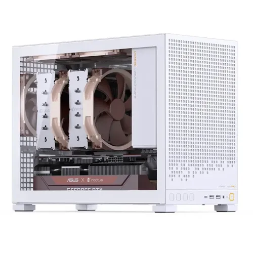 Корпус без блока питания/ Case JONSBO D32 PRO, Mini-Tower, TG, no fan, 2xUSB-A 3.2 + 1xUSB-C 3.2, mATX, mDTX, mITX White