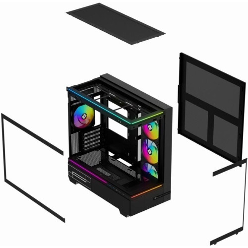 Корпус без блока питания/ Case Thermalright M10 FAN4-C, Mini-Tower, TG, 4x120mm ARGB, 2xUSB-A 3.0, 1xUSB Type-C, mATX, mITX Black Корпус без блока питания/ Case Thermalright M10 FAN4-C, Mini-Tower, TG, 4x120mm ARGB, 2xUSB-A 3.0, 1xUSB Type-C, mATX, mITX Black
