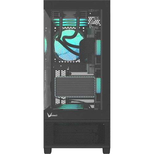 Корпус Formula Crystal E1 черный без БП ATX 5x120mm 3x140mm 2xUSB3.0 1xUSB3.1 audio bott PSU