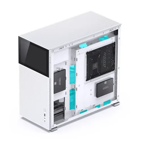 Корпус без блока питания/ Case JONSBO D41 MESH SCREEN, Midi-Tower, TG, no fan, 1xUSB-A 3.2 + 1xUSB-C 3.2, ATX, mATX White