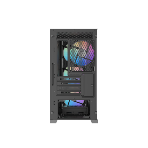 Корпус ПК без блока питания/ Case SAMA S31 Black, Midi-Tower, TG, 4x120mm ARGB, 2xUSB 3.0 + 1xUSB 3.2 Type-C, mATX, mITX Black