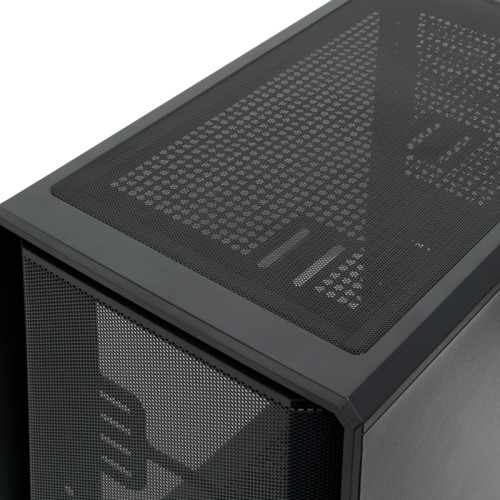 Корпус без блока питания/ Case HSPD M530, Mesh Mid Tower, Black, TG, 0.4 SPCC, no fans ATX, mATX, mITX 155/290/200mm 2x2.5
