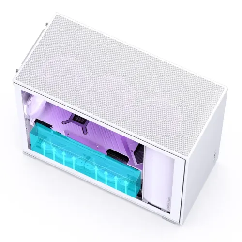 Корпус компьютерный Mini-Tower/ Case JONSBO D31 STD, Mini-Tower, TG, no fan, 1xUSB-A 3.2 + 1xUSB-C 3.2, mATX, mDTX, mITX White