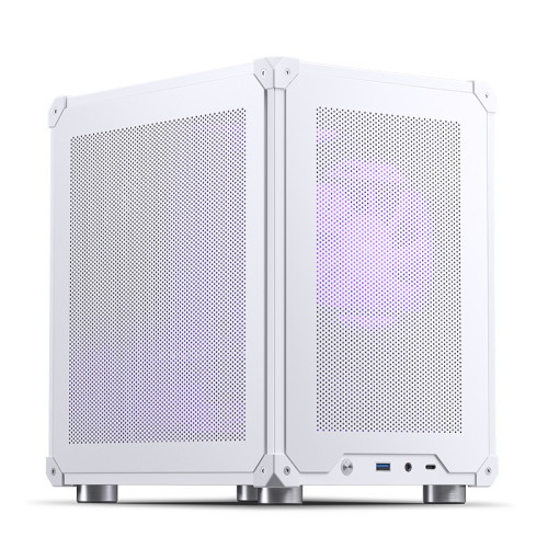 Корпус без блока питания/ Корпус JONSBO C6-ITX White ITX без БП, боковая панель из закаленного стекла, mini-ITX, белый