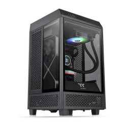 Корпус Thermaltake The Tower 100 черный miniITX 1x120mm 3x140mm 2xUSB3.0 audio bott PSU [CA-1R3-00S1WN-00]
