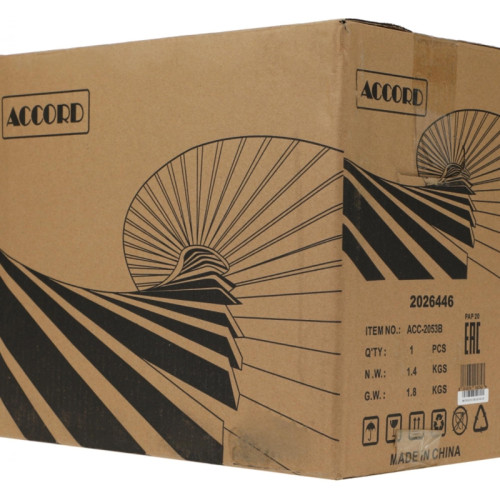 Корпус Accord Entry ACC-2053B черный mATX 1x80mm 1x120mm 2xUSB2.0 audio [ACC-2053B]