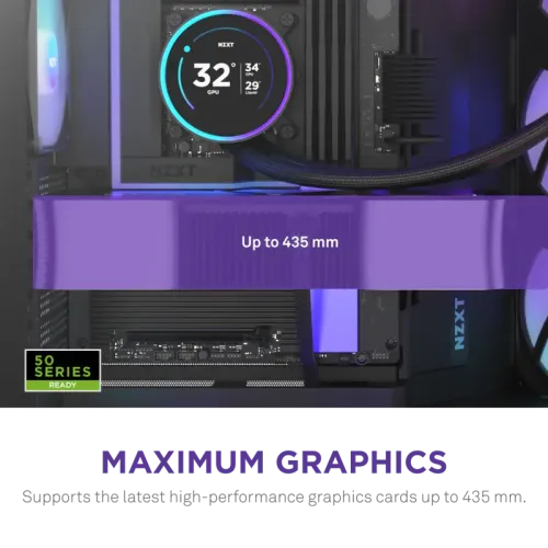 Корпус без блока питания/ Case NZXT H9 Flow RGB+ (2025), Midi-Tower, TG, 6x140mm RGB + 1x120mm RGB, 2xUSB-A 3.2 + 1xUSB-C 3.2, E-ATX, ATX, mATX, mITX Black