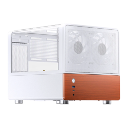 Корпус без блока питания/ Case JONSBO V12, Mini-Tower, TG, 2x120mm, 1xUSB-A 3.0 + 1xUSB-C 3.2, mATX, mITX White