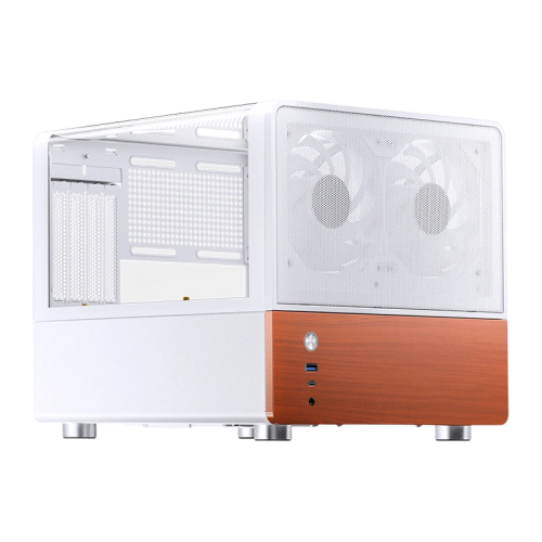 Корпус без блока питания/ Case JONSBO V12, Mini-Tower, TG, 2x120mm, 1xUSB-A 3.0 + 1xUSB-C 3.2, mATX, mITX White
