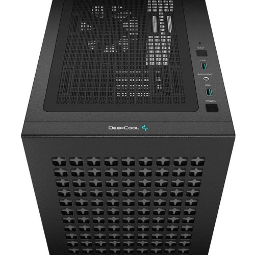 Корпус Deepcool CH370 черный mATX 7x120mm 4x140mm 2xUSB3.0 audio bott PSU [CH370 BLACK]