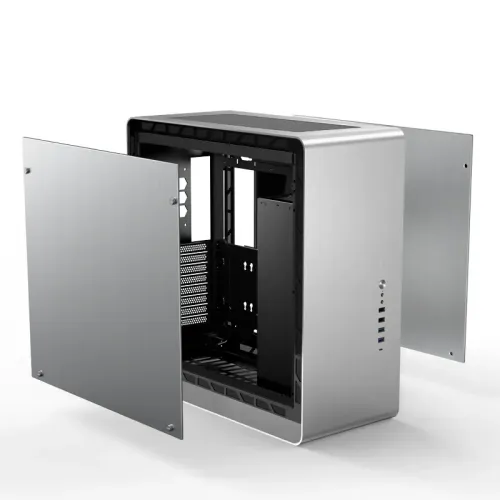 Корпус без блока питания/ Case JONSBO UMX6S-A, Midi-Tower, no fun, 2xUSB-A 3.2 + 2xUSB-A 2.0 + 1xUSB-C 3.2, E-ATX, ATX, mATX, mITX Silver