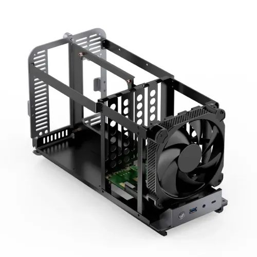 Корпус без блока питания/ Case JONSBO N1, Desktop SFF, 1x140mm, 1xUSB-A 3.0 + 1xUSB-C 3.2, SFX PSU Support, mITX Gray
