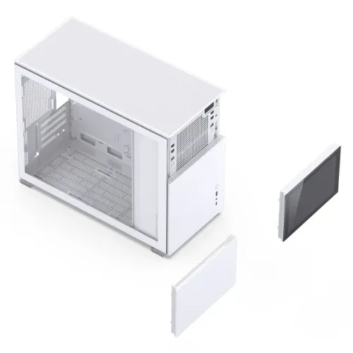 Корпус без блока питания/ Case JONSBO D31 STD SCREEN, Mini-Tower, TG, no fans, 1xUSB-A 3.2 + 1xUSB-C 3.2, mATX, mDTX, mITX White