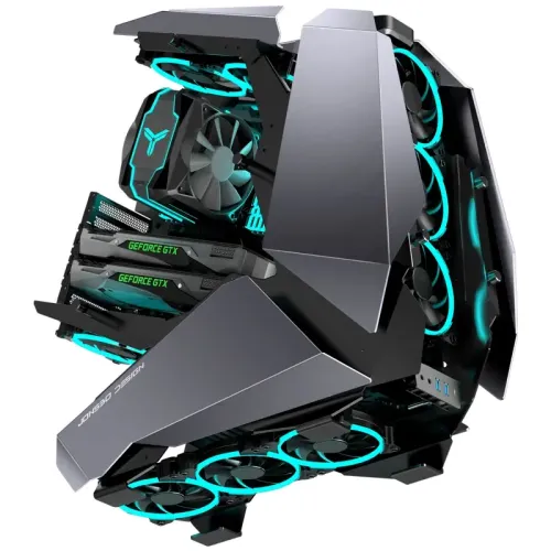 Корпус без блока питания/ Case JONSBO MOD-5, Full-Tower, TG, no fans, 2xUSB-A 3.0 + 1xUSB-C 3.2, ATX, mATX, mITX Gray
