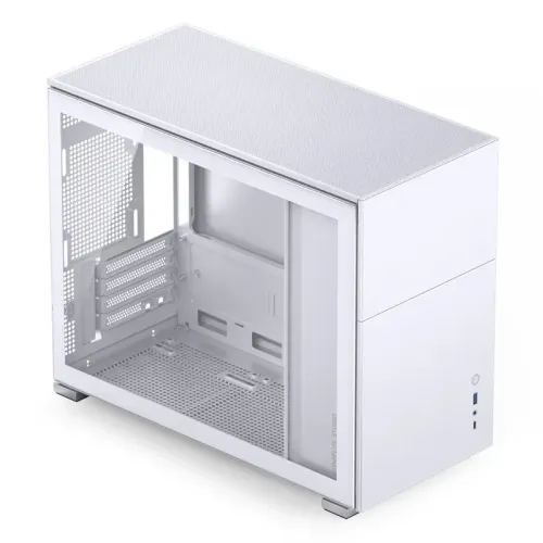 Корпус компьютерный Mini-Tower/ Case JONSBO D31 STD, Mini-Tower, TG, no fan, 1xUSB-A 3.2 + 1xUSB-C 3.2, mATX, mDTX, mITX White
