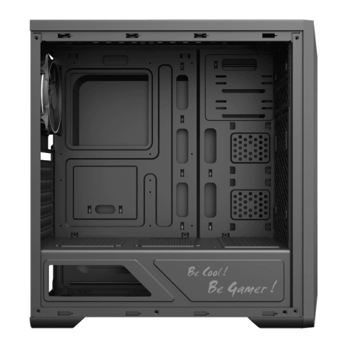 Компьютерный корпус, без блока питания ATX/ Gamemax Shine G517 ATX case, black, w/o PSU,w/1xUSB3.0+2xUSB2.0, HD-Audio , w/1x12mm FR1x12cm Ring ARGB Fan(FN-12Rainbow-N)