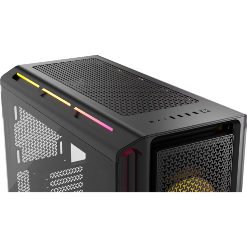 Корпус без блока питания/ Case Corsair iCUE LINK 5000T LX RGB, Midi-Tower, TG, 3x120mm RGB, 4xUSB-A 3.2, 1xUSB 3.2 Type-C, E-ATX, ATX, mATX, mITX Black
