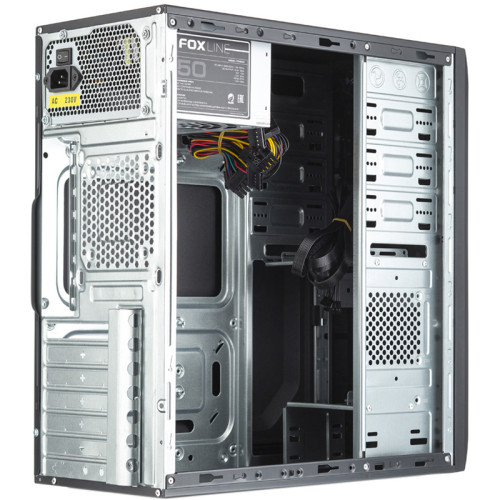 Корпус c блоком питания 450 Ватт/ Case Foxline FL-815, ATX, 3x5.25EXT, 1x3.5EXT, 3x3.5INT, 2xUSB2.0, HDA, w/o FAN, w/450W ATX PSU, w/1.2m EU pwr cord