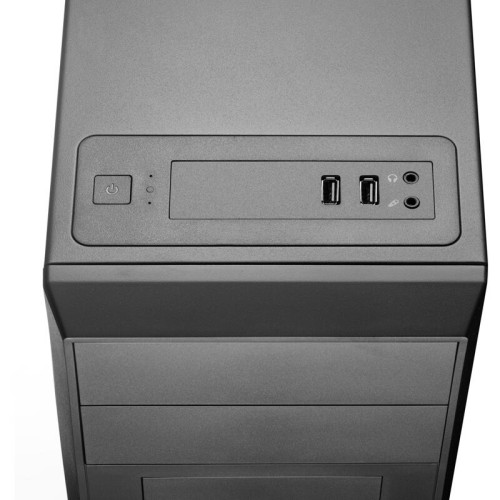 Корпус без блока питания/ Case Foxline FL-302, ATX, 2x5.25EXT, 1x3.5EXT, 4x3.5INT, 2xUSB2.0, HDA, w/o FAN, w/o PSU, NO pwr cord