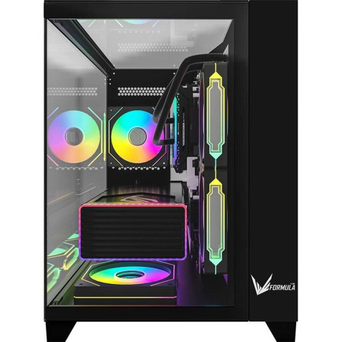 Корпус Formula Crystal Z9ML Floe черный без БП mATX 1xUSB3.0 1xUSB3.1 audio bott PSU