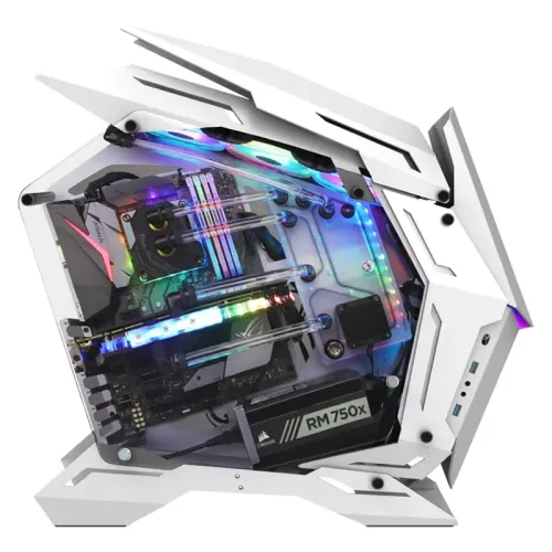 Корпус без блока питания/ Case JONSBO MOD-3, Full-Tower, TG, no fans, 2xUSB-A 3.0, EATX, ATX, mATX, mITX White