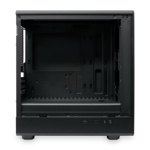 Корпус без блока питания/ Case HSPD M331, Mesh Mini-tower, Black, TG, 0.4 SPCC, no fans mATX, mITX 175/329/170mm 1x2.5