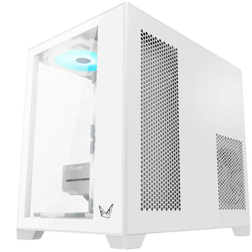 Корпус Formula Crystal Z5 TG белый mATX 11x120mm 2xUSB2.0 1xUSB3.0 audio bott PSU [CRYSTAL Z5]