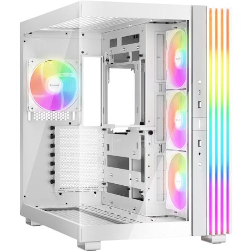 Корпус ПК без блока питания/ Case be quiet! LIGHT BASE 600 LX, Midi-Tower, TG, 4x120mm ARGB, 2xUSB-A 3.2, 1xUSB 3.2 Type-C, ATX, mATX, mITX White