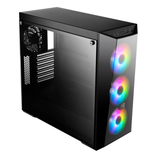 Корпус без блока питания/ Cooler Master MasterBox 5 Lite RGB, USB 3.0 x 2, 1xFan, 3x120mm ARGB Fan, Black, Splitter cable + Controller, ATX, w/o PSU