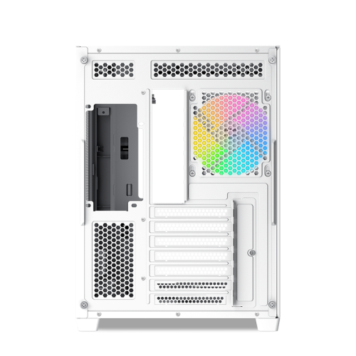 Корпус ПК без блока питания/ Case SAMA V60 White, Midi-Tower, TG, 7x120mm ARGB, 2xUSB 3.0 + 1xUSB 3.1 Type-C, ATX, mATX, mITX White
