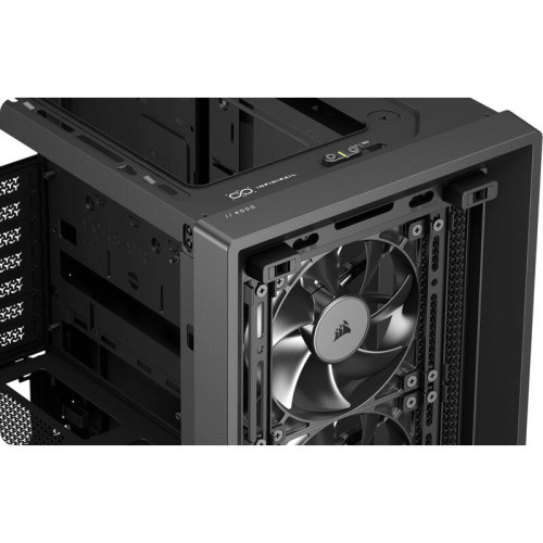 Корпус без блока питания/ Case Corsair Frame 4000D RS, Midi-Tower, TG, 3x120mm, 2xUSB-A 3.2, 1xUSB 3.2 Type-C, E-ATX, ATX, mATX, mITX Black Корпус без блока питания/ Case Corsair Frame 4000D RS, Midi-Tower, TG, 3x120mm, 2xUSB-A 3.2, 1xUSB 3.2 Type-C, E-ATX, ATX, mATX, mITX Black