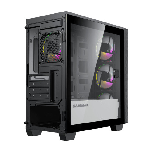 Компьютерный корпус, без блока питания mATX/ Gamemax Aero Mini mATX case, black, w/o PSU, w/1xUSB3.0+1xUSB2.0, w/3x12cm ARGB front fans GMX-12-Rainbow-D), w/1x12cm ARGB rear fan (GMX-12-Rainbow-D) Компьютерный корпус, без блока питания mATX/ Gamemax Aero Mini mATX case, black, w/o PSU, w/1xUSB3.0+1xUSB2.0, w/3x12cm ARGB front fans GMX-12-Rainbow-D), w/1x12cm ARGB rear fan (GMX-12-Rainbow-D)