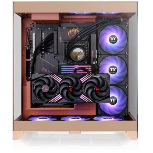 Корпус Thermaltake CTE E550 TG Gravel Sand коричневый ATX 8x120mm 6x140mm 2xUSB3.0 audio bott PSU [CA-1Z8-00MGWN-00]