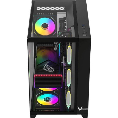 Корпус Formula Crystal Z9 черный ATX 7x120mm 2xUSB3.0 audio bott PSU [CRYSTAL Z9 B]