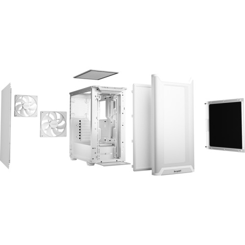 Корпус ПК без блока питания/ Case be quiet! PURE BASE 501 Airflow, Midi-Tower, 2x140mm, 2xUSB-A 3.2, 1xUSB 3.2 Type-C, ATX, mATX, mITX White Корпус ПК без блока питания/ Case be quiet! PURE BASE 501 Airflow, Midi-Tower, 2x140mm, 2xUSB-A 3.2, 1xUSB 3.2 Type-C, ATX, mATX, mITX White
