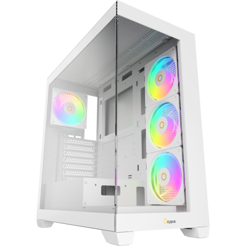 Корпус ПК без блока питания/ Case Ocypus Gamma C72 WH ARGB, Midi-Tower, TG, 4x120mm ARGB, 2xUSB-A 2.0 + 1xUSB-A 3.0, ATX, mATX, mITX White
