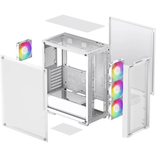 Корпус Deepcool CC560 MESH V2 белый ATX 8x120mm 5x140mm 1xUSB2.0 audio bott PSU [R-CC560-WHAMA4-G-2]