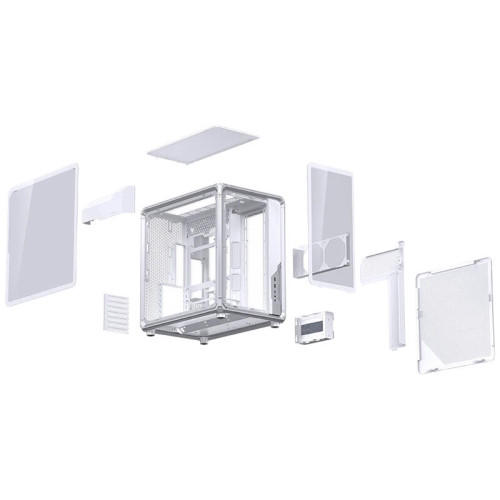 Корпус без блока питания/ Case JONSBO X400, Midi-Tower, TG, no fan, 2xUSB-A 3.0 + 1xUSB-C 3.2, ATX, mATX, mITX White