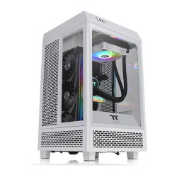 Корпус Thermaltake The Tower 100 Snow белый miniITX 1x120mm 3x140mm 2xUSB3.0 audio bott PSU [CA-1R3-00S6WN-00]