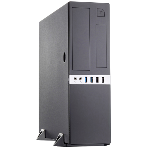 Корпус без блока питания/ Case Foxline mATX Desktop w/o PSU, 2xUSB3.0, 2xUSB2.0, toolless, Black, 8cm. fan, no powercord